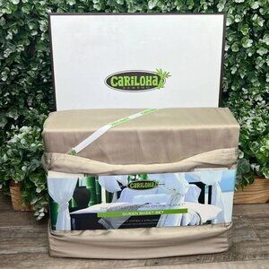 Cariloha Bamboo Queen Resort FLAT SHEET, Beachwood NEW